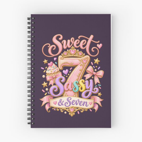 Item preview, Sweet Sassy and Seven Pink Gold Princess Birthday designed and sold by AmiGraph.