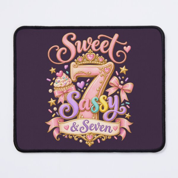 Item preview, Sweet Sassy and Seven Pink Gold Princess Birthday designed and sold by AmiGraph.