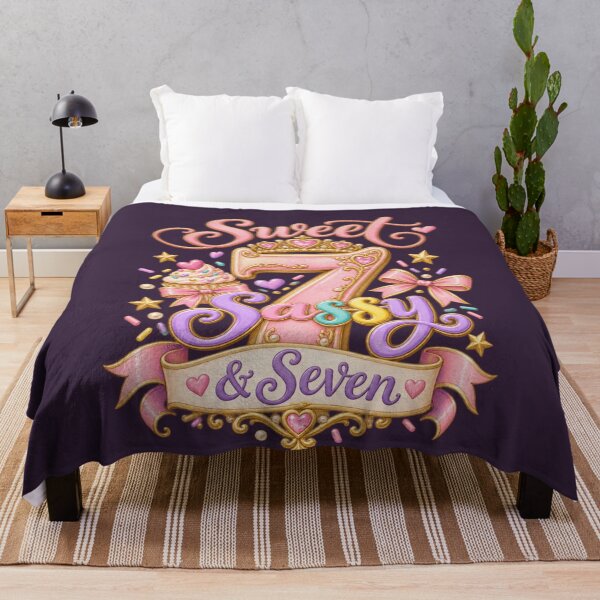 Item preview, Sweet Sassy and Seven Pink Gold Princess Birthday designed and sold by AmiGraph.