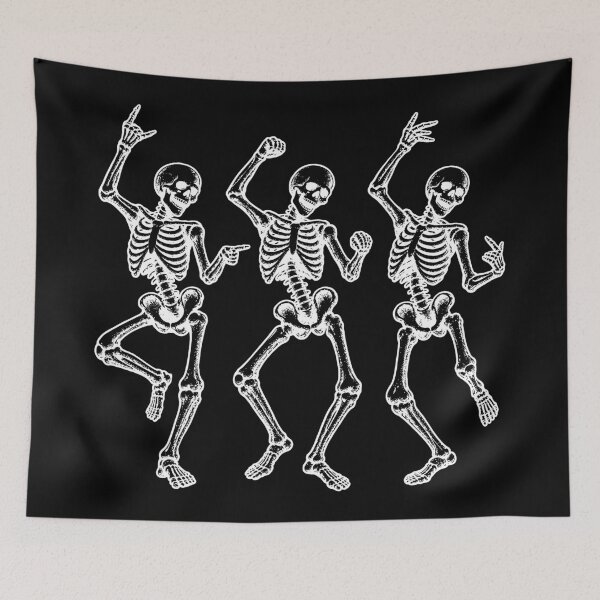 Item preview, Three Dancing Skeletons (with White ink) designed and sold by VelvetRoom.