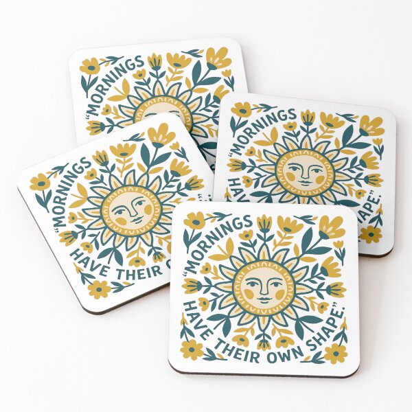 Item preview, Celestial Sun Face with Golden Florals Folk Art Illustration designed and sold by SHOP-Corner.