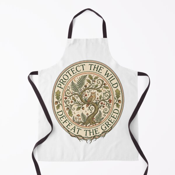 Item preview, Protect the Wild Defeat the Greed Vintage Emblem Eco Activist Art designed and sold by LexaArtworks.