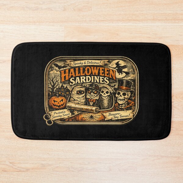 Item preview, Halloween Sardine Can Club Vintage Spooky Tin Label Retro Gift  designed and sold by Artycom.