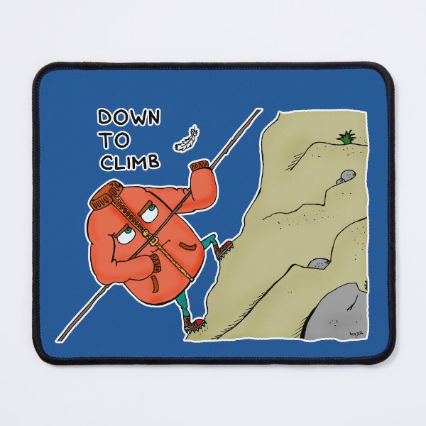 Item preview, Down To Climb | Funny Rock Climbing Visual Pun Sticker designed and sold by MyxaART.