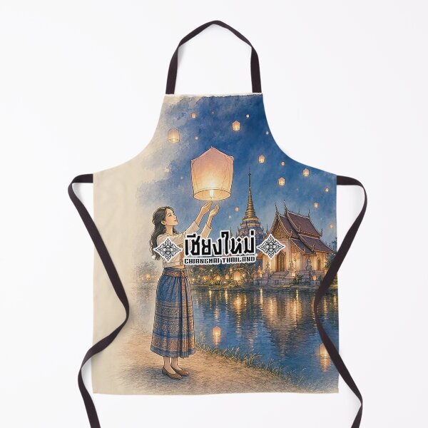 Item preview, Chiang Mai Yi Peng Festival glowing lanterns in the night designed and sold by Vanich-Panich.