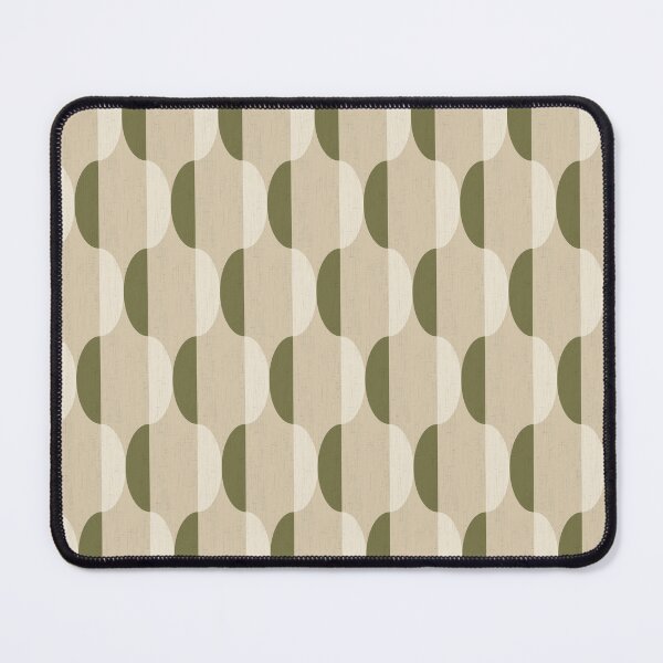 Item preview, Mid Century Modern Oval Tile – Cream Oatmeal Sage designed and sold by susycosta.