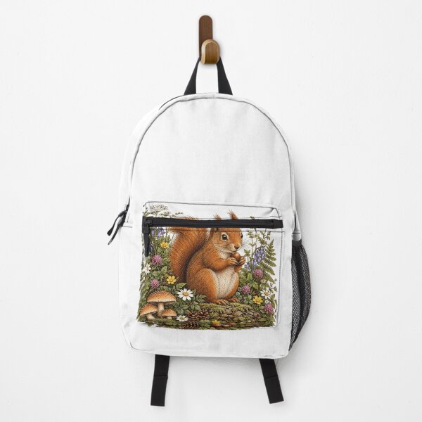 Item preview, Vintage Red Squirrel Woodland Botanical Illustration designed and sold by lovepower.