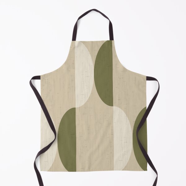 Item preview, Mid Century Modern Oval Tile – Cream Oatmeal Sage designed and sold by susycosta.