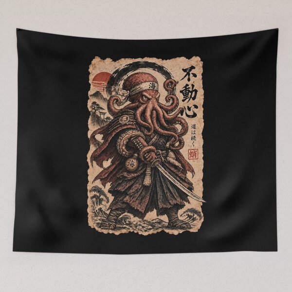Item preview, Octopus Samurai Warrior – Vintage Japanese Ukiyo-e Art designed and sold by will freed18.