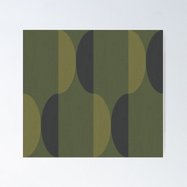 Item preview, Mid Century Modern Oval Tile – Olive Moss Green designed and sold by susycosta.