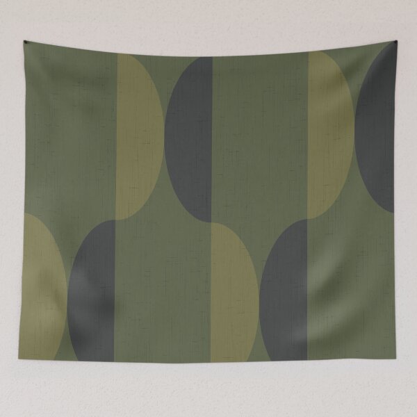Item preview, Mid Century Modern Oval Tile – Olive Moss Green designed and sold by susycosta.
