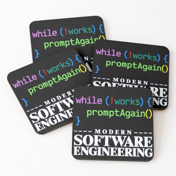 Item preview, Modern Software Engineering: promptAgain() Dev Joke designed and sold by CalmWorldShop.