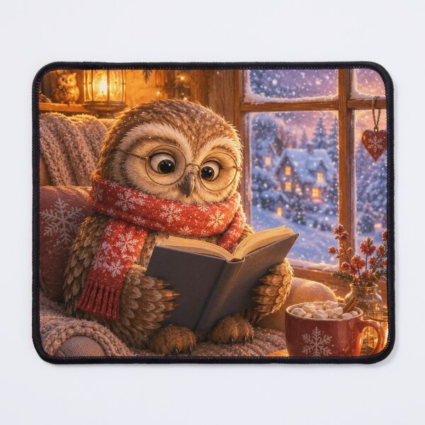 Item preview, Owl’s Cozy Winter Reading Nook designed and sold by ImagineNature.