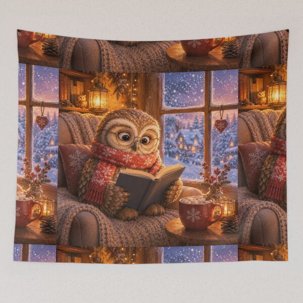 Item preview, Owl’s Cozy Winter Reading Nook designed and sold by ImagineNature.