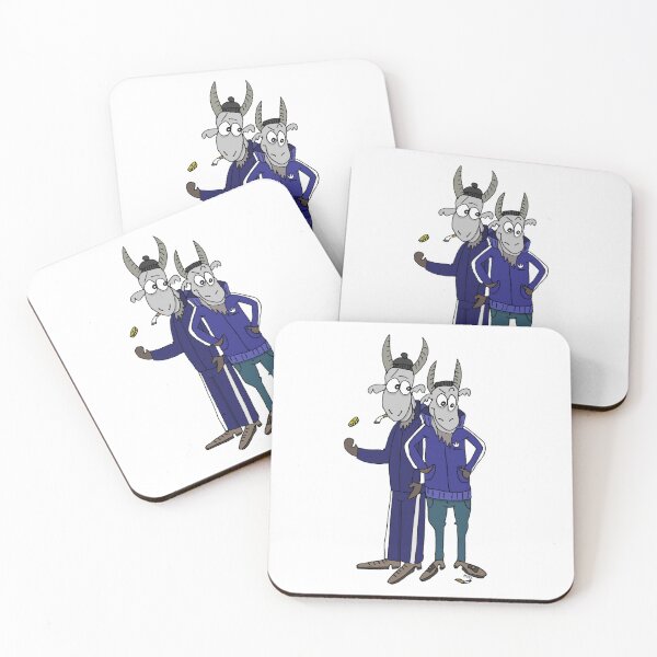 Item preview, Funny Street GOATs Tracksuit Sticker | Quirky Bad Boy Billy Goats Cartoon designed and sold by MyxaART.