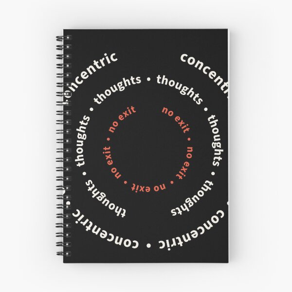 Item preview, Concentric Thoughts No Exit Typography Shirt designed and sold by ink & Kern.