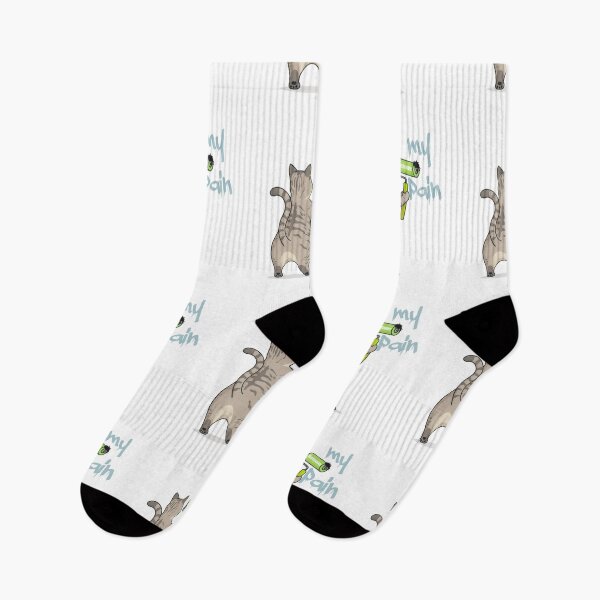 Item preview, Elimina mi dolor: divertido y adorable diseño de gato y rodillo de pintura. designed and sold by Grxcreation.
