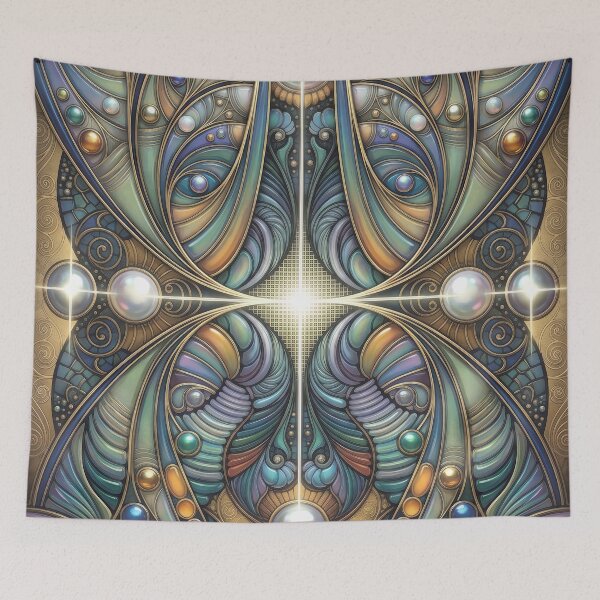 Item preview, Celestial Elven Filigree Mosaic Tapestry Art designed and sold by Frackxion.