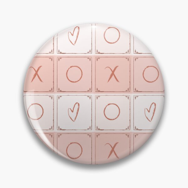 Item preview, Vintage XOXO Pink Tic Tac Toe Pattern with Hearts designed and sold by PatternXOXO.
