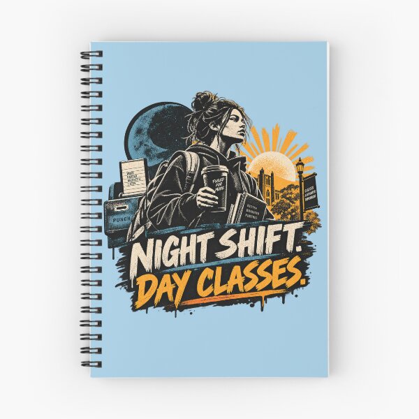 Item preview, Night Shift Day Classes - Funny Working College Student designed and sold by Ink and Wink.