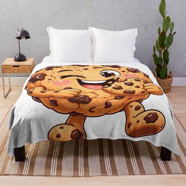 Item preview, Cute Chocolate Chip Cookie Kawaii Happy Snack Character designed and sold by RDproject.