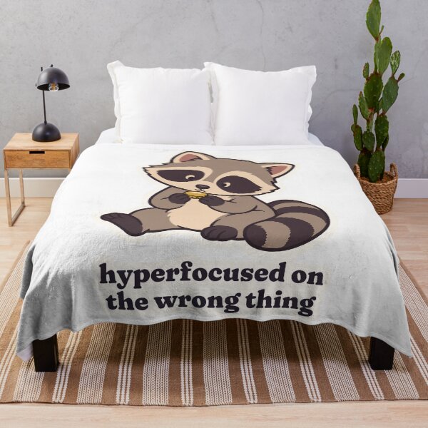 Item preview, ADHD Raccoon Hyperfocused on the Wrong Thing designed and sold by OuqCreations.