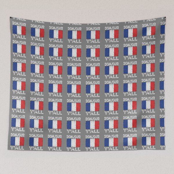 Item preview, Bonjour Y'all French Flag Southern Saying French Culture Lover designed and sold by SofiBlair.