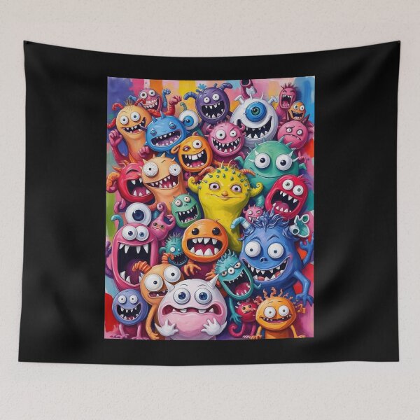Item preview, CUTE FUNNY SILLY AESTHETIC MONSTER ART  designed and sold by krowsunna.