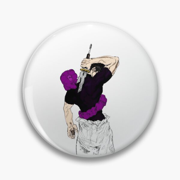Item preview, Purple Cursed Energy Warrior with a Raised Blade Anime Art designed and sold by Mr-MC-kitty.