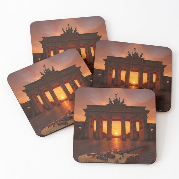 Item preview, Berlin in the glow of the golden electric guitar Brandenburg Gate designed and sold by Segasprojects.