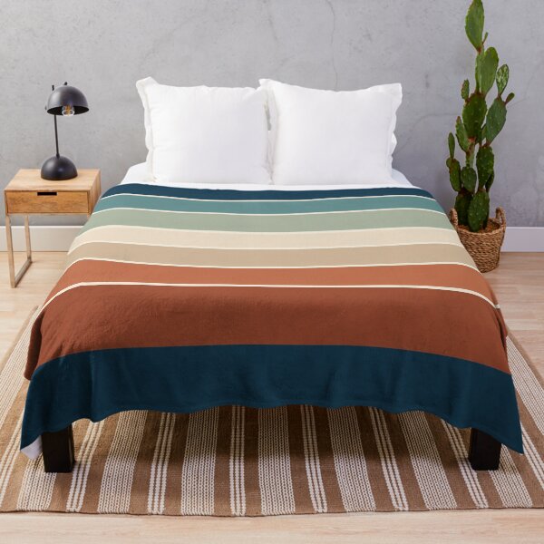Item preview, Retro Earth Tone Horizontal Stripes Minimalist Art designed and sold by KokoDeez.