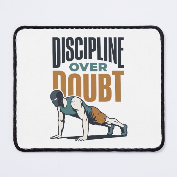 Item preview, Discipline Over Doubt Push Up Fitness Motivation designed and sold by zan-mf.