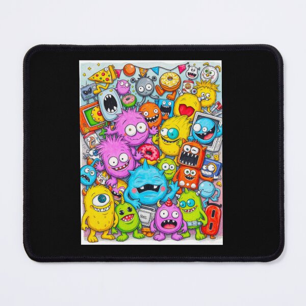 Item preview, HAPPY FUNNY CUTE SILLY COLORFUL MONSTER ART designed and sold by krowsunna.