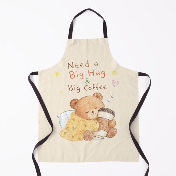 Item preview, Need a Big Hug & Big Coffee – Cute Sleepy Teddy Bear Coffee Lover Design designed and sold by ManggaeJM.