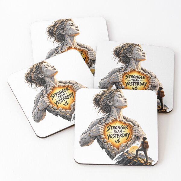 Item preview, Stronger Than Yesterday – Inspirational Growth, Resilience & Self-Belief Wall Art designed and sold by AksNoor116.