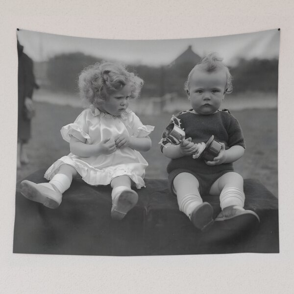 Item preview, Yes! Let the jealously flow through you, child funny childhood jealous participation trophy vintage black and white photograph designed and sold by Astrid Arkhangelsky.