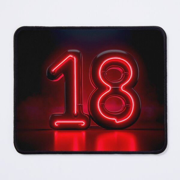 Item preview, Eighteenth birthday in neon light number of adult designed and sold by Segasprojects.
