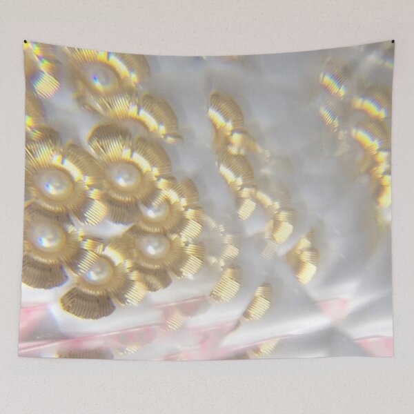Item preview, Rose Quartz Elegance: Golden Floral Prism designed and sold by ElionSolis.
