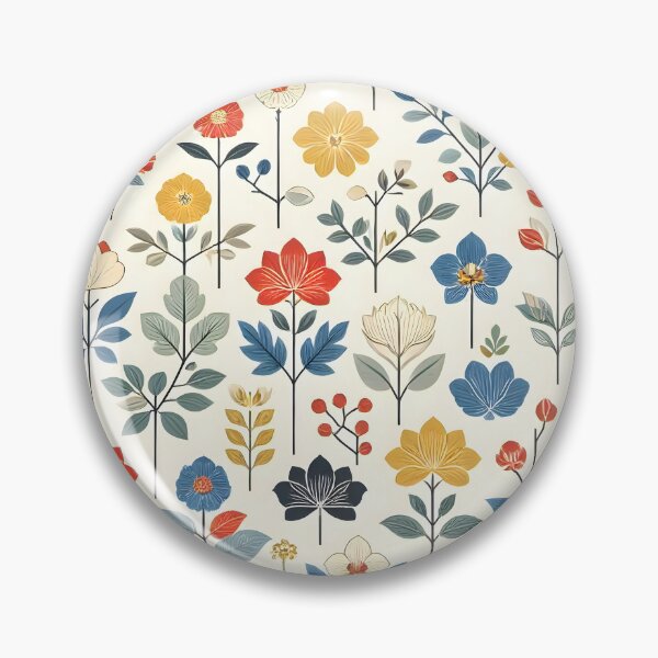 Item preview, Folk Art Wildflower Garden Pattern designed and sold by Sybille-Yates.