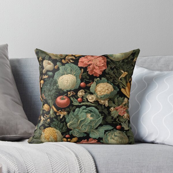 Item preview, Cabbage & Fresh Vegetables Vegetarian Food Retro Pattern designed and sold by SecretDicer.