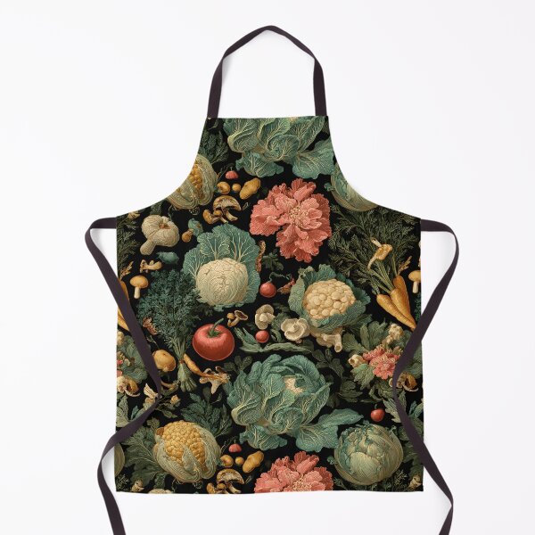 Item preview, Cabbage & Fresh Vegetables Vegetarian Food Retro Pattern designed and sold by SecretDicer.