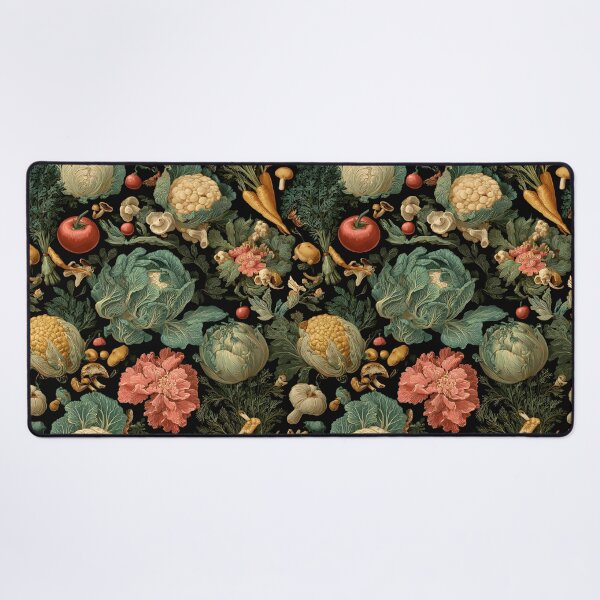 Item preview, Cabbage & Fresh Vegetables Vegetarian Food Retro Pattern designed and sold by SecretDicer.