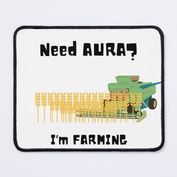 Item preview, NEED AURA? I’M FARMING design tee | Farming aura wheat and combine harvester T-shirt | Farmer edit designed and sold by Giobb-Artwork.