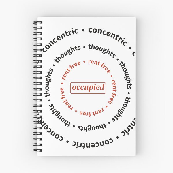 Item preview, Concentric Thoughts Rent Free Occupied Shirt designed and sold by ink & Kern.