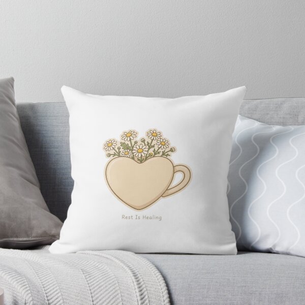 Item preview, Rest Is Healing Oat Chamomile Heart Mug Sticker - JitMelody designed and sold by JitMelody .