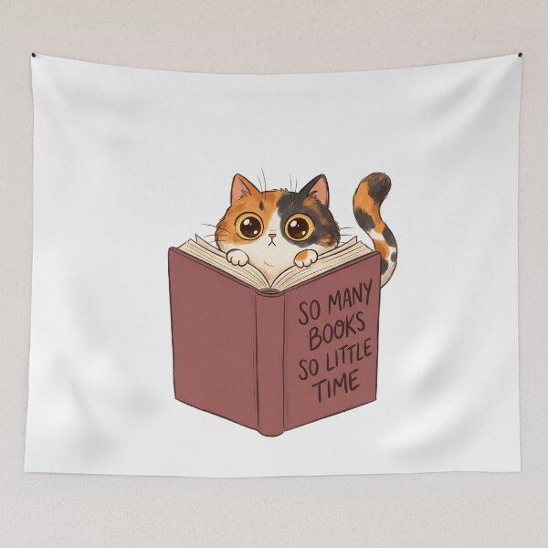 Item preview, Cute Bookish Calico Cat – So Many Books So Little Time designed and sold by LexaArtworks.