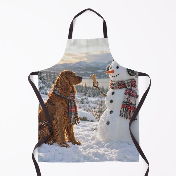 Item preview, Muñeco de nieve sosteniendo un hueso de perro designed and sold by Maria Dryfhout.