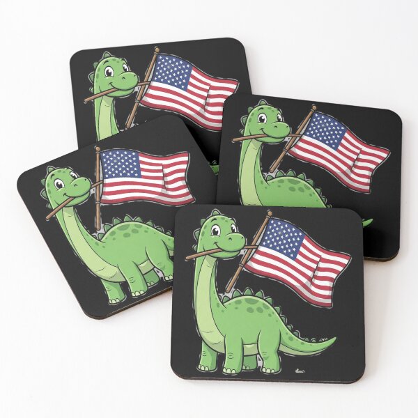 Item preview, Brontosaurus USA Flag Kids 4th Of July America designed and sold by sidleytetip.