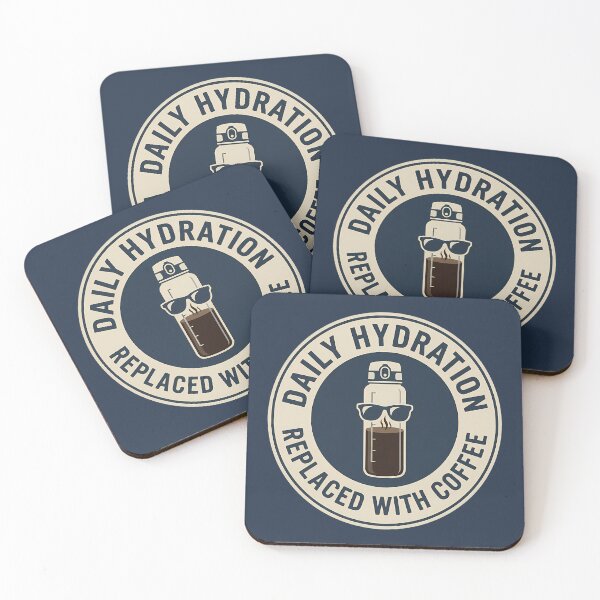 Item preview, Funny Water Bottle Daily Hydration Coffee Badge designed and sold by DripCultureLab.