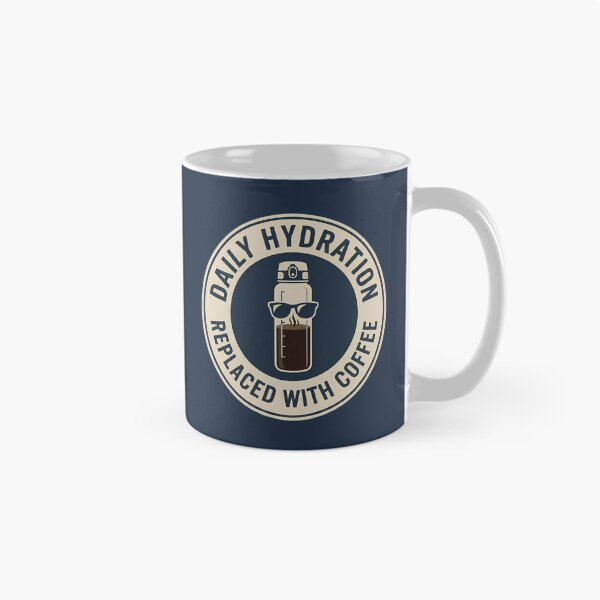 Item preview, Funny Water Bottle Daily Hydration Coffee Badge designed and sold by DripCultureLab.